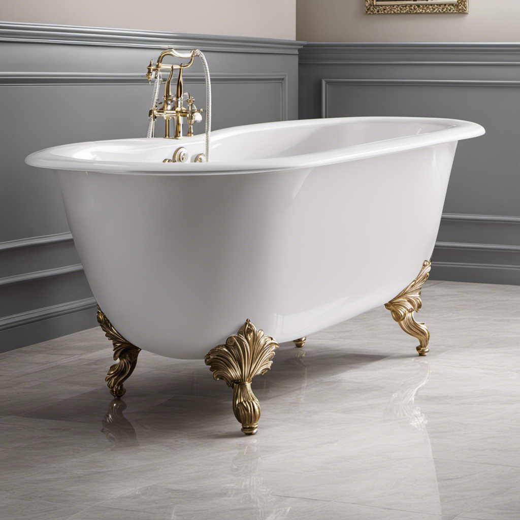 An image capturing a sparkling clean bathtub after using Comet Cleaner