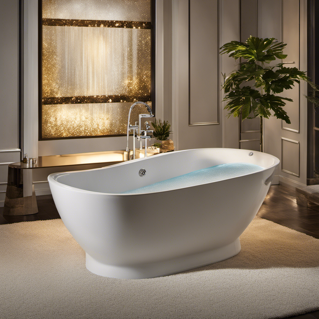An image depicting a sparkling, pristine bathtub