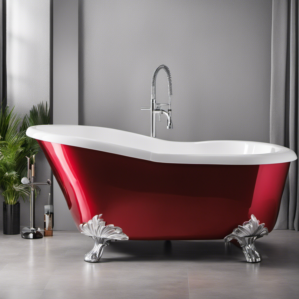 An image that showcases a worn-out, chipped bathtub transforming into a glossy, like-new centerpiece with Ekopel 2k Bathtub Refinishing Kit
