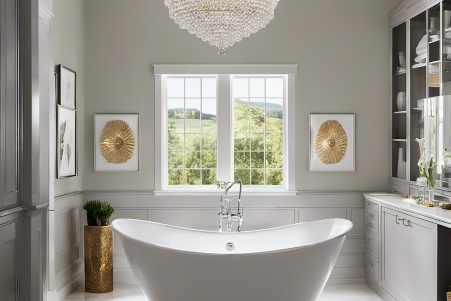An image that showcases a sparkling white bathtub, gleaming with cleanliness, as Oxiclean effortlessly removes stubborn stains and grime