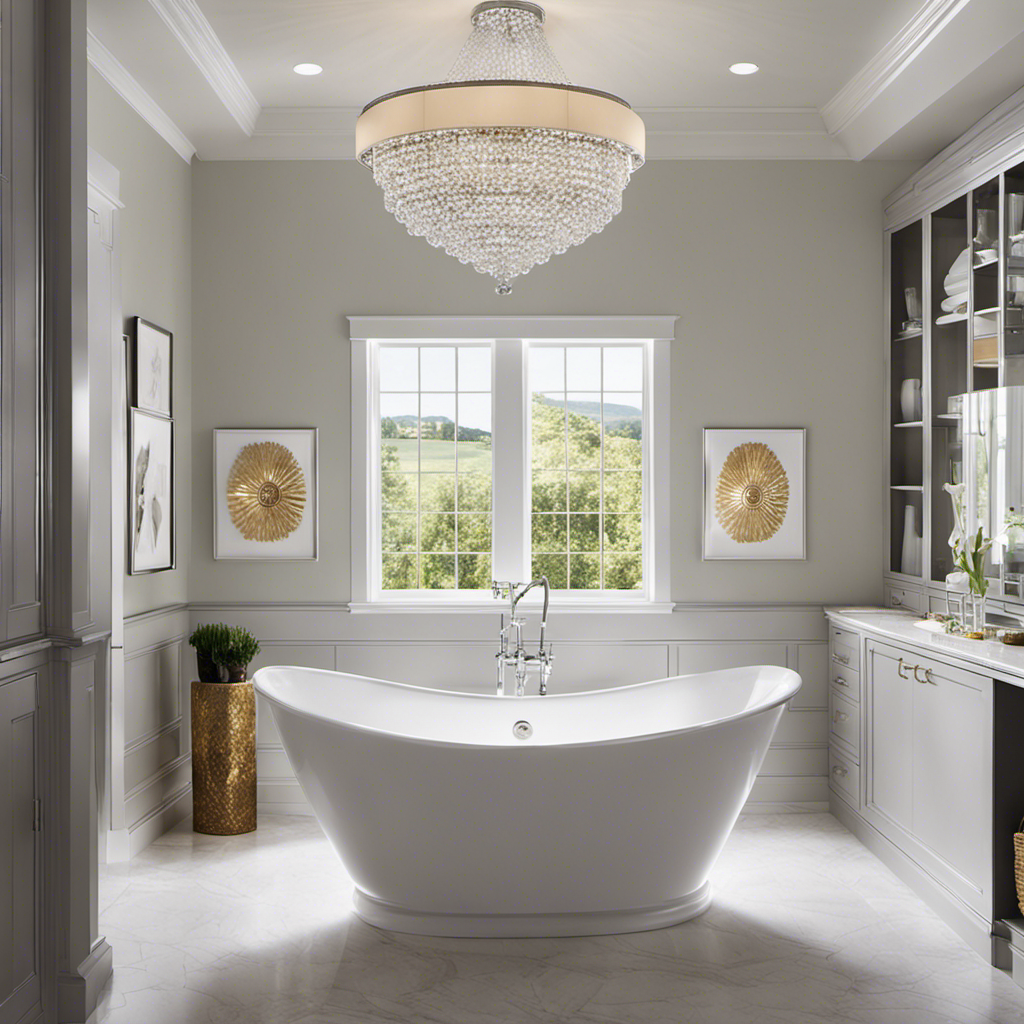An image that showcases a sparkling white bathtub, gleaming with cleanliness, as Oxiclean effortlessly removes stubborn stains and grime