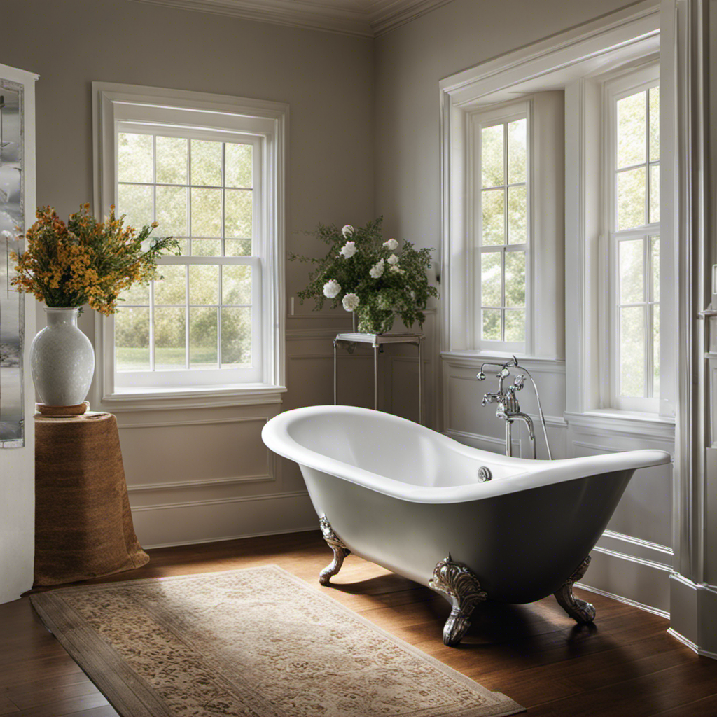 An image capturing the transformation of a stained bathtub to its pristine glory