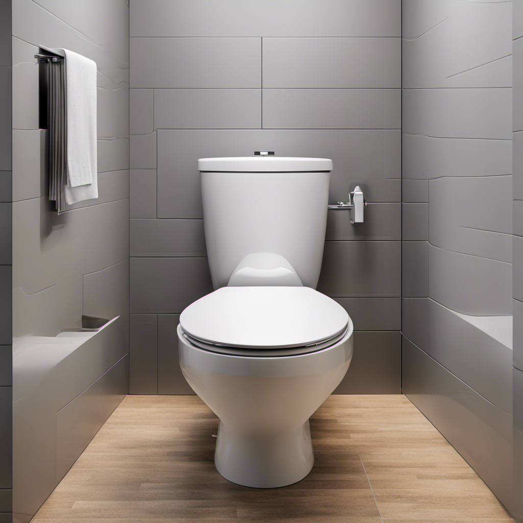 An image capturing the precise dimensions of a toilet, showcasing its width from edge to edge