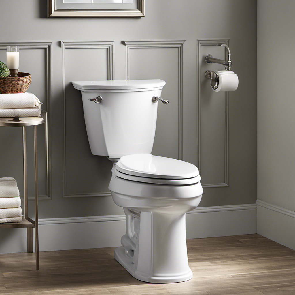 An image showcasing the sleek and modern design of the Kohler Devonshire toilet