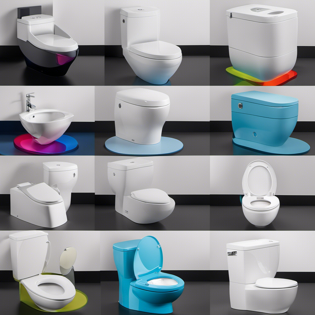 An image showcasing a variety of toilet designs, each labeled with their corresponding MaP Flush Score, ranging from 500g to 1000g, to visually demonstrate the impact of toilet performance on efficiency and effectiveness