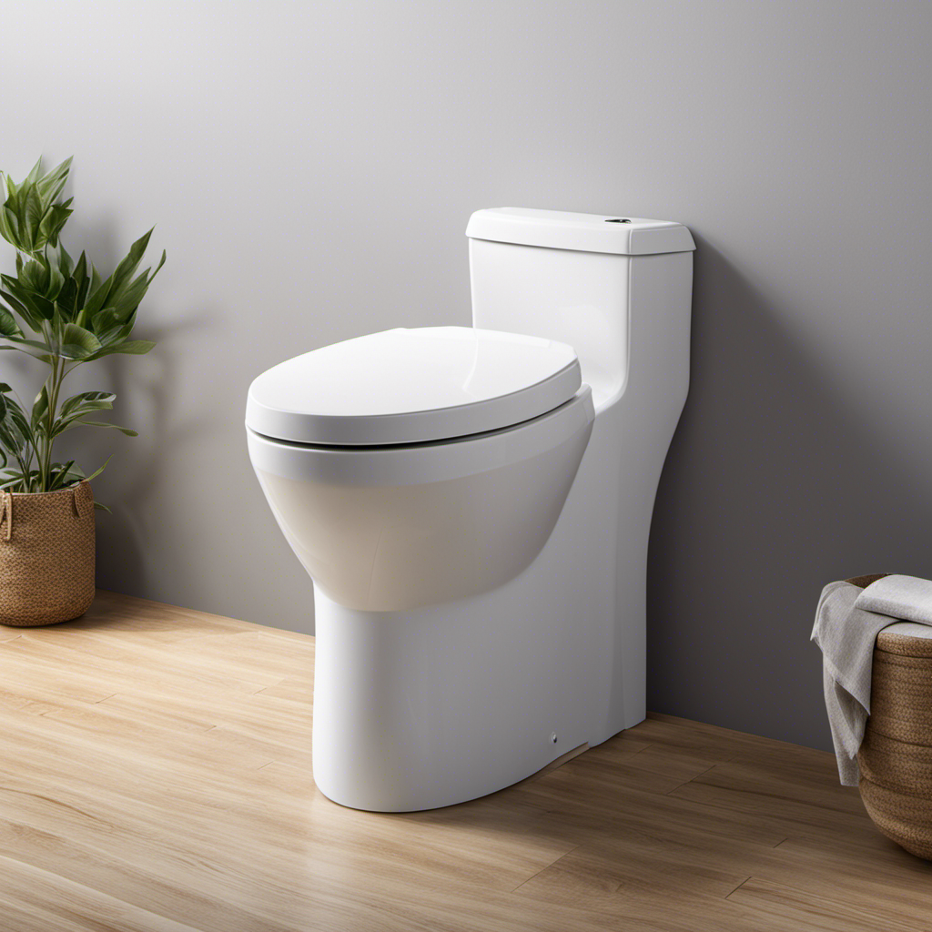 An image showcasing a sturdy toilet with a person of various sizes confidently sitting on it, emphasizing the high weight limit