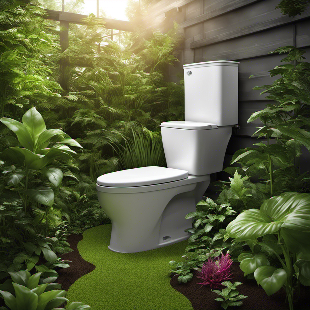 An image showcasing the contrasting benefits and drawbacks of composting toilets