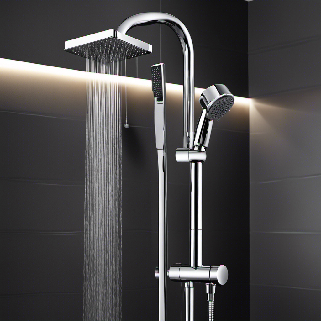 An image showcasing a variety of shower heads with different shapes, sizes, and connection types