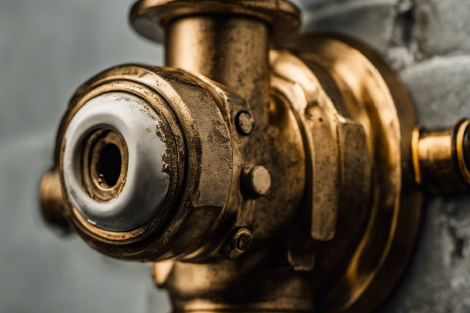 An image showcasing a close-up of a shower valve and cartridge, displaying signs of wear and tear such as rust, leaks, and mineral buildup, highlighting the importance of understanding their limited lifespan