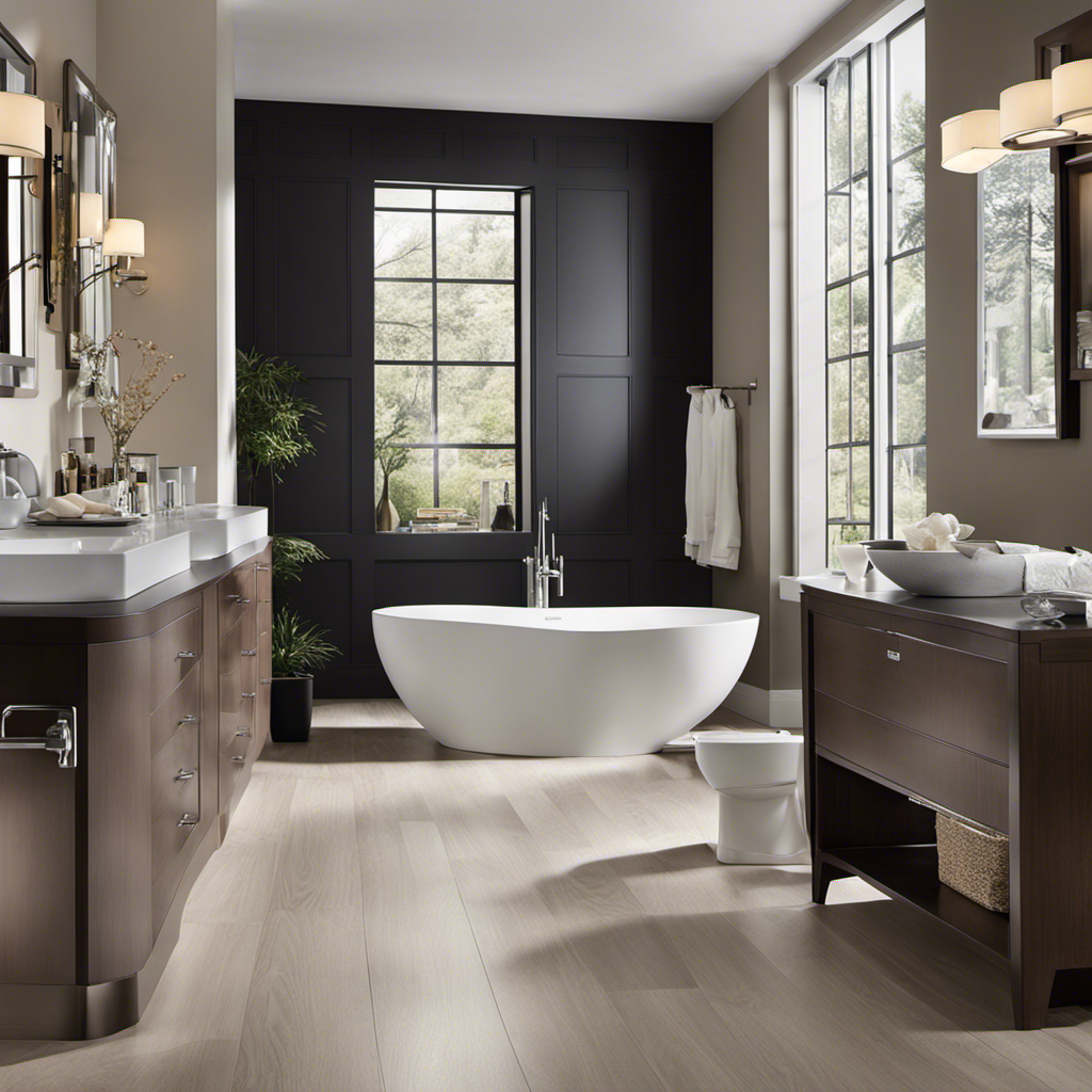 An image showcasing the sleek design and powerful flush of the Kohler Cimarron and Toto Drake II toilets side by side