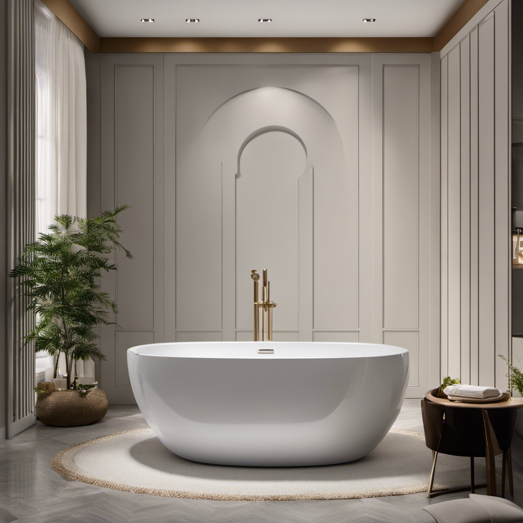 An image showcasing a serene bathroom scene with a slow close toilet seat