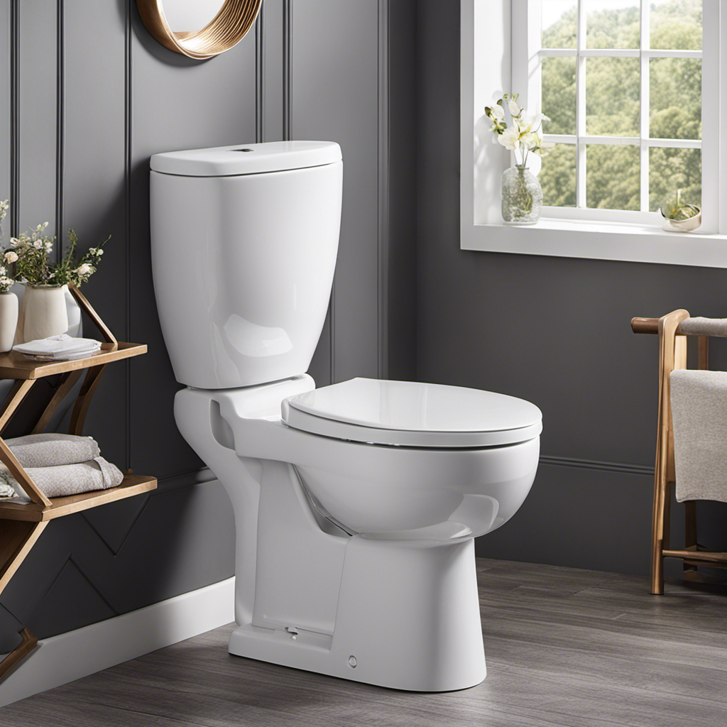 An image showcasing the intricate mechanism of a soft close toilet seat, revealing the hidden springs and dampers that ensure a gentle and noiseless closing experience