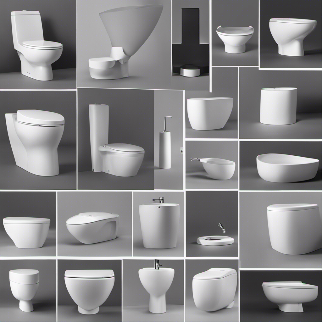 An image showcasing a variety of toilet bowl shapes, focusing on their ergonomic design and comfort