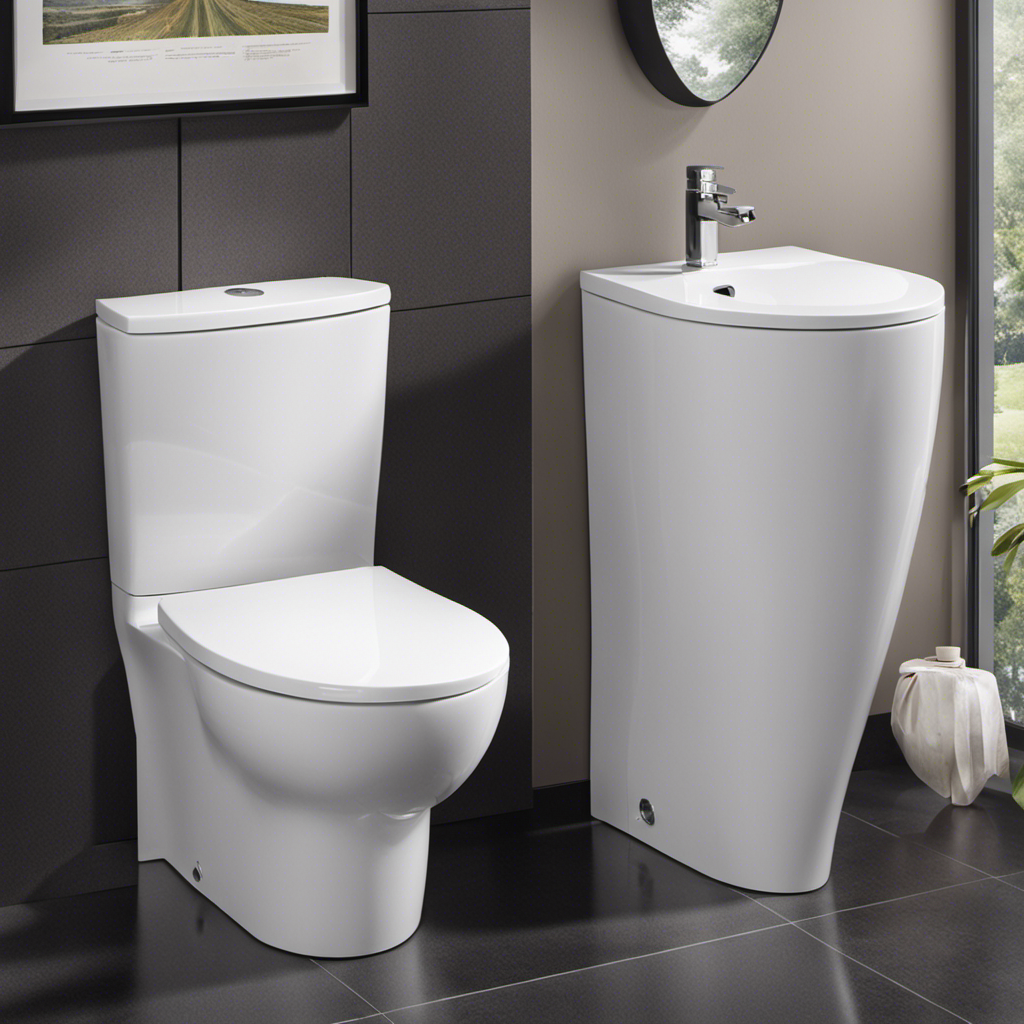 An image showcasing two side-by-side toilets in a modern bathroom setting