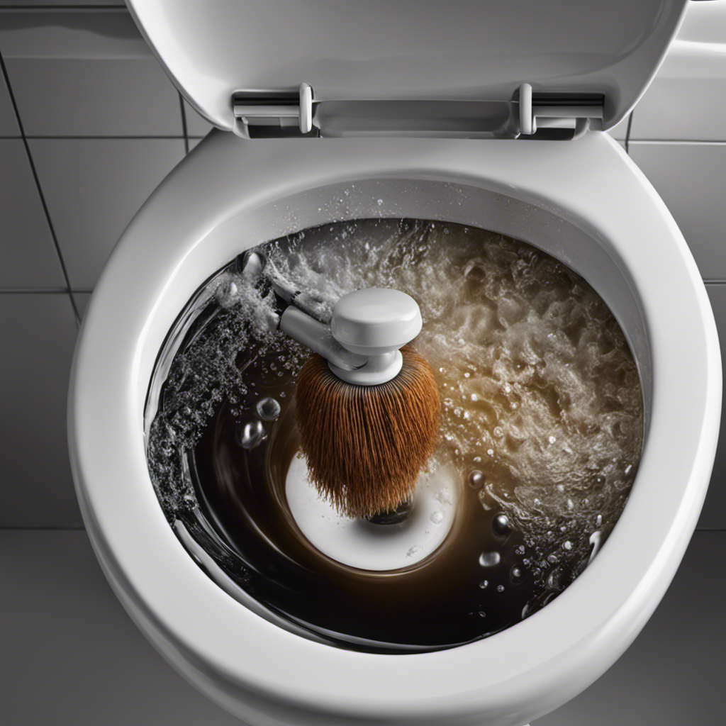 An image showing a close-up view of a clogged toilet with overflowing water, a plunger nearby, and a frustrated person looking on, highlighting the reasons behind flushing failure