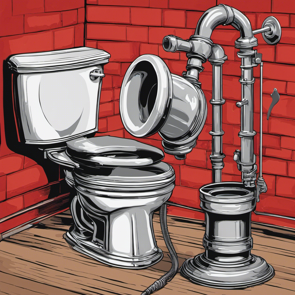 An image capturing a close-up view of a plumber's gloved hand using a powerful plunger to forcefully plunge a toilet, demonstrating an effective unclogging method