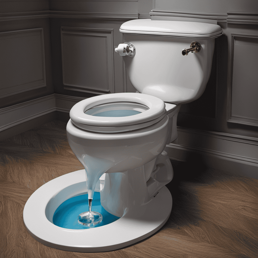 An image showcasing a closed toilet water shut off valve with a visible leak
