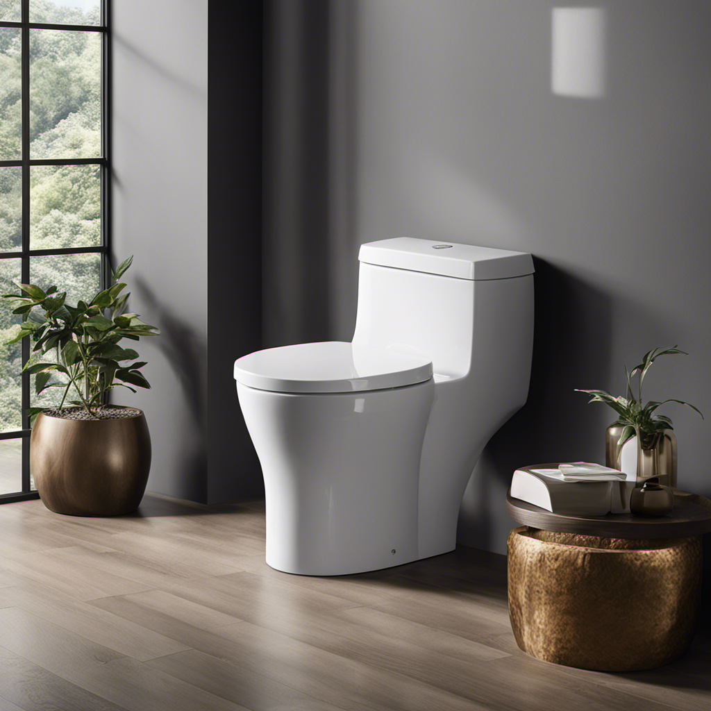 An image showcasing three different types of toilets side by side: a one-piece toilet with a sleek design, a two-piece toilet with a traditional look, and a wall-mounted toilet for compact spaces