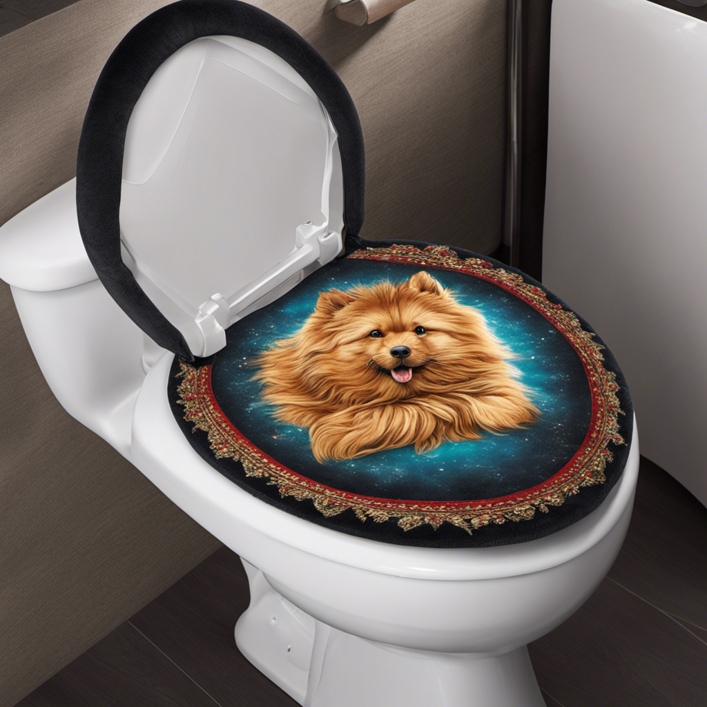 An image showcasing a sturdy, extra-wide toilet seat with a reinforced metal frame, covered in plush, supportive padding