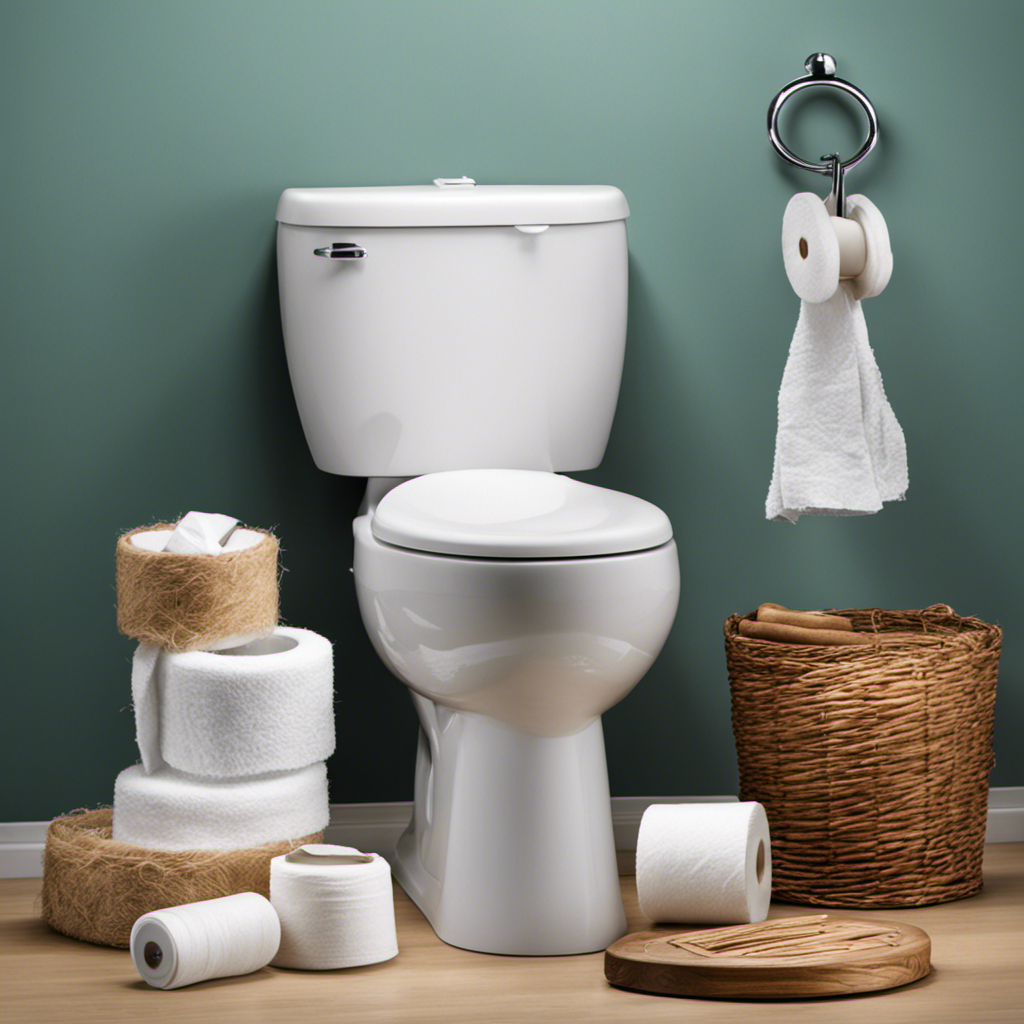 An image showcasing various types of toilet clogs, including a hairball, excessive toilet paper, and foreign objects, emphasizing the importance of understanding and preventing blockages