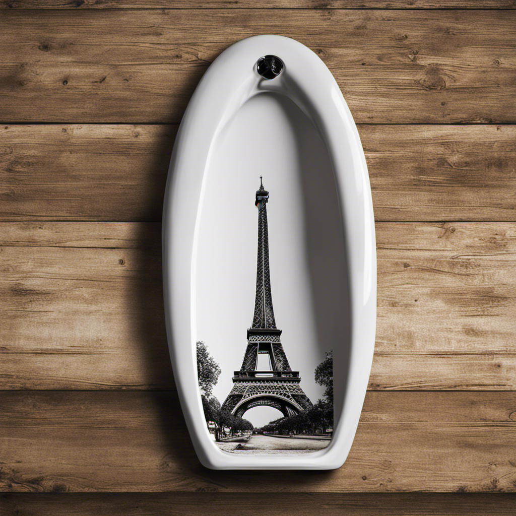 An image showcasing a Vintage Paris Toilet Seat in a charming café setting