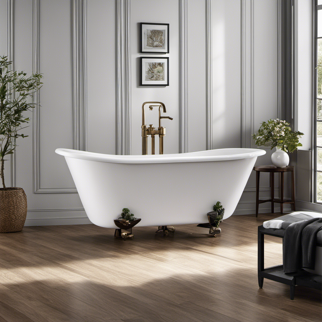 An image showcasing the dimensions of a standard bathtub