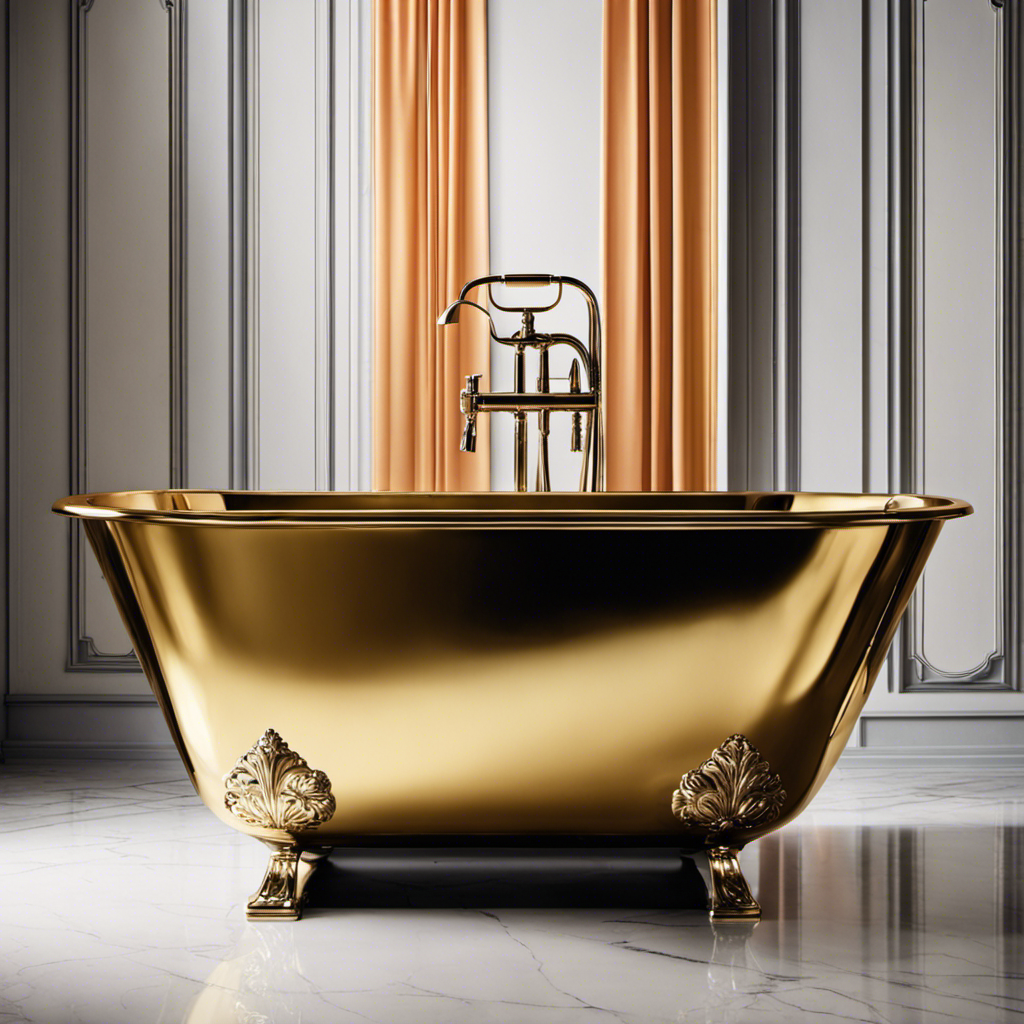 An image of a freshly painted bathtub, showcasing its smooth, glossy surface in a vibrant hue
