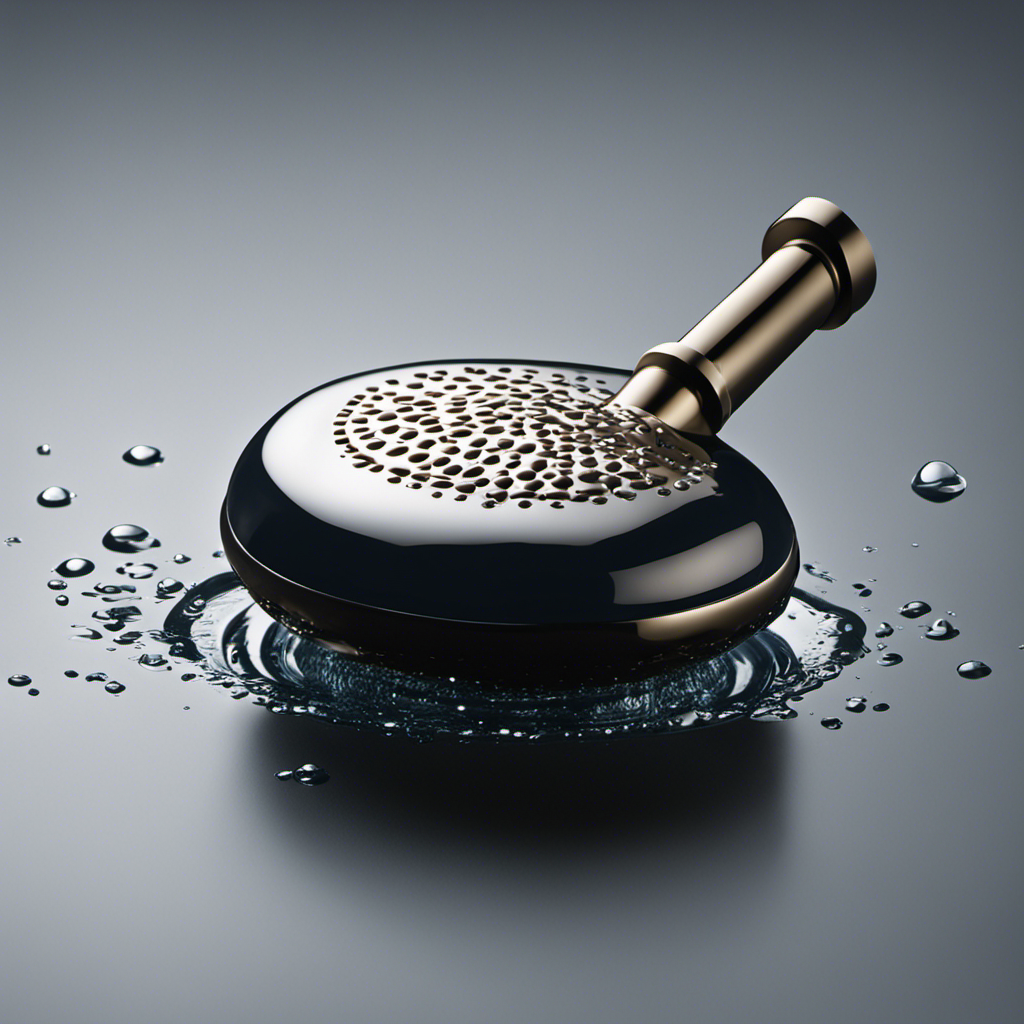 An image showcasing a close-up of a plunger, surrounded by water droplets, as it exerts pressure on a clogged toilet bowl