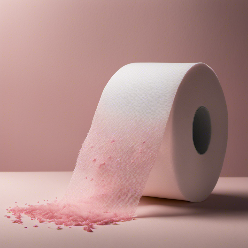 An image capturing the delicate, ethereal presence of implantation bleeding on toilet paper