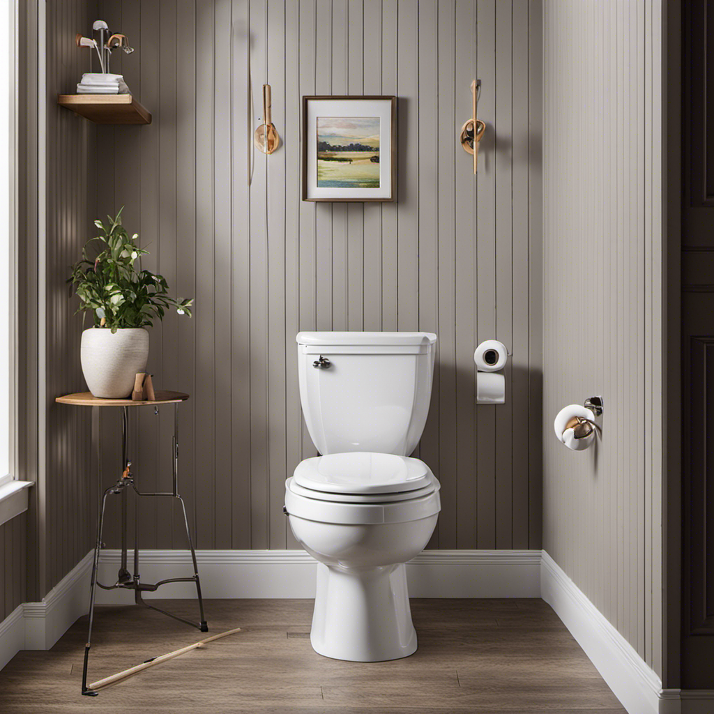 An image showcasing a step-by-step guide to installing a chair height toilet