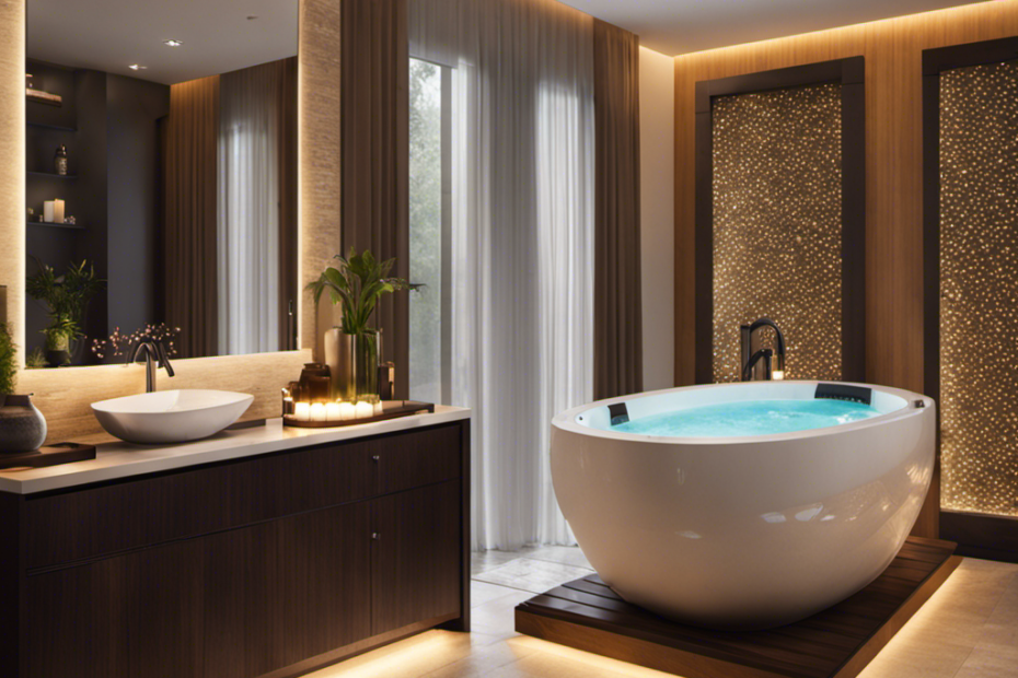 An image showcasing a luxurious spa bathtub