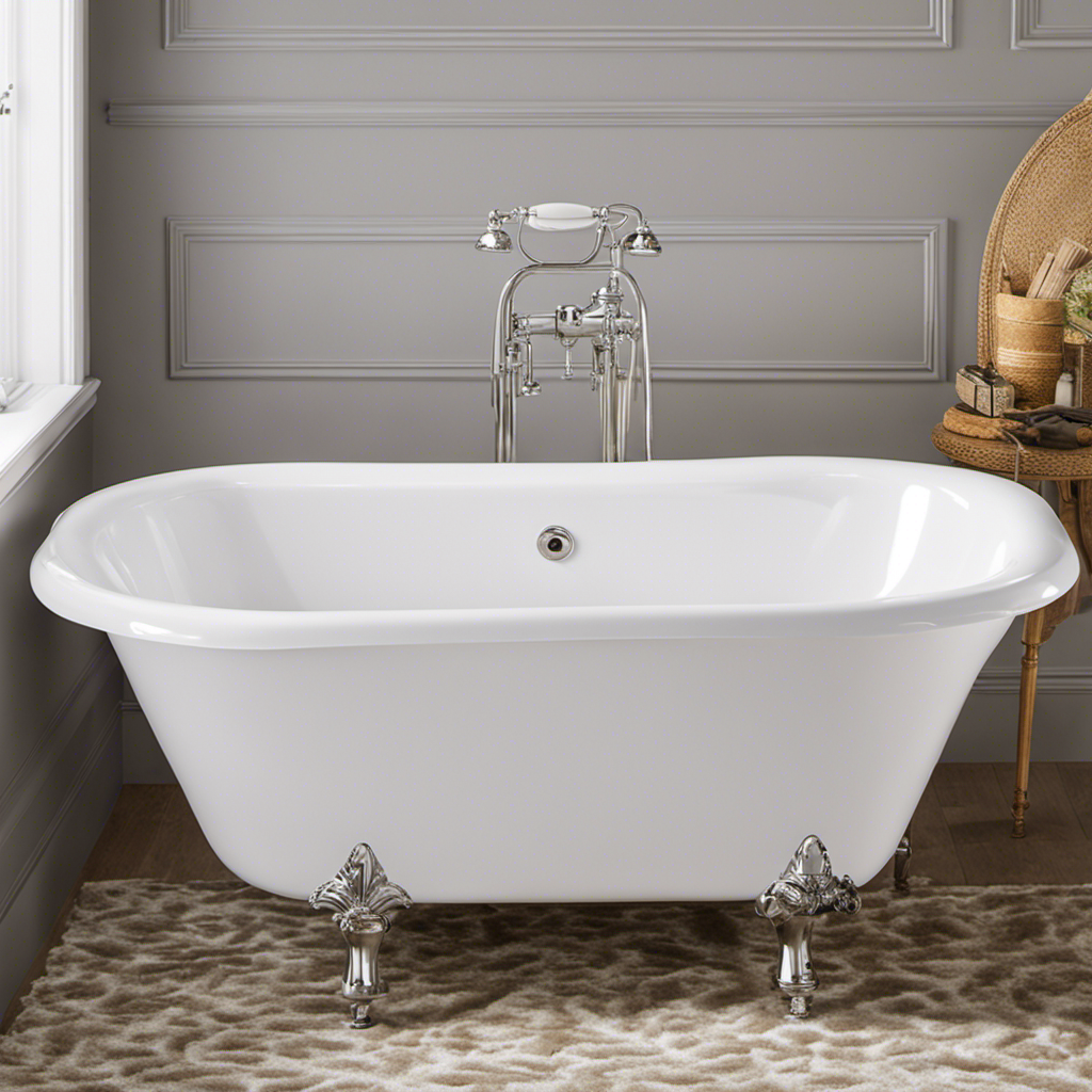 An image showcasing the transformation of a worn-out bathtub into a gleaming, like-new fixture
