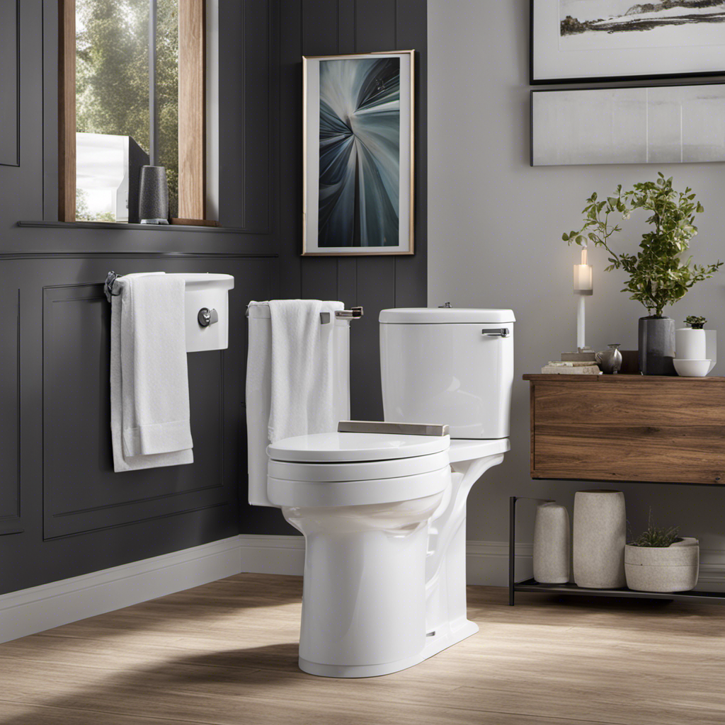 An image that showcases the elevated design of a comfort height toilet, highlighting its ergonomic advantages such as increased accessibility, reduced strain on joints, and improved comfort for people of all ages and abilities