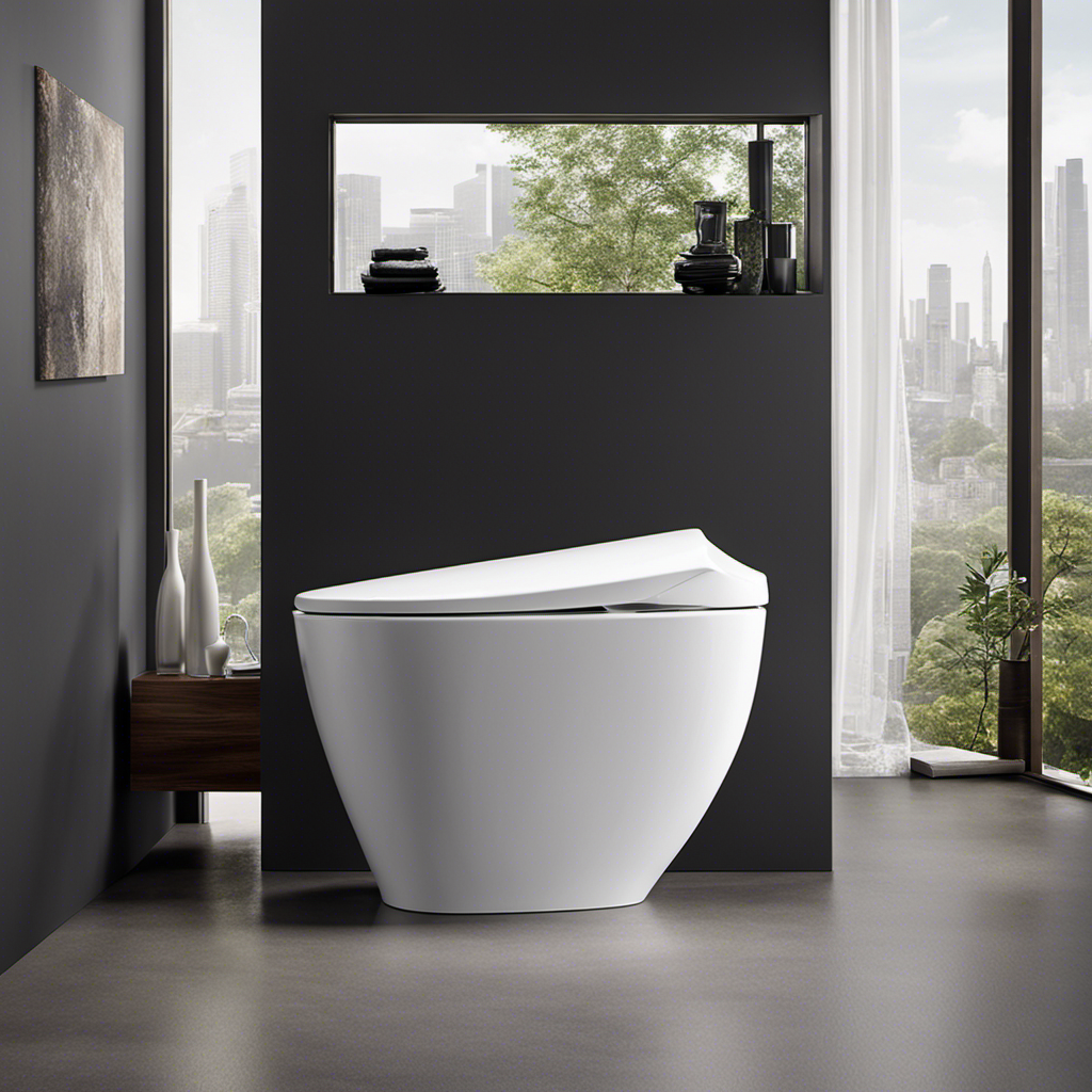 An image depicting the distinct shape of an elongated toilet, showcasing its extended oval design and wider seat, highlighting the ergonomic benefits and modern aesthetic, capturing the essence of its unique form