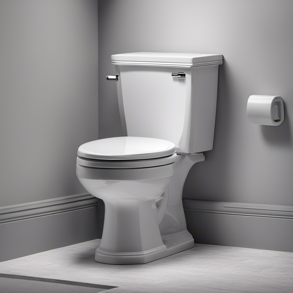 An image showcasing a side view of a standard toilet, emphasizing its height