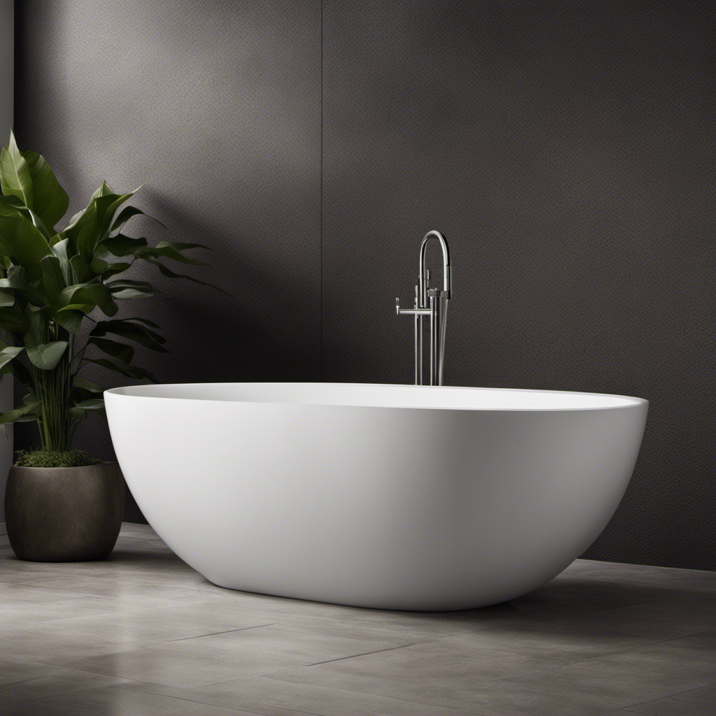 An image that showcases various bathtub materials side by side, capturing the luxurious gleam of porcelain, the sleekness of acrylic, the earthy charm of stone, and the timeless elegance of cast iron