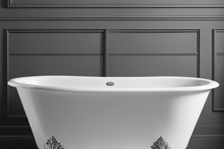 An image showcasing a close-up of a seamless, perfectly caulked bathtub, with a smooth and even bead of caulk in a contrasting color, highlighting the precision and durability of the best caulk for bathtubs