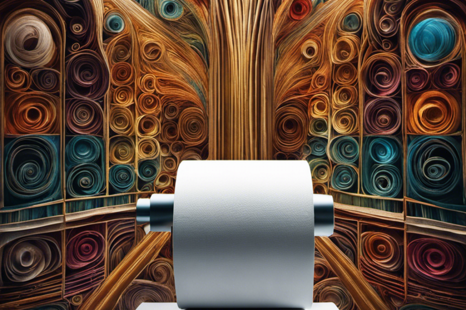 An image capturing the intricate cross-section of a toilet paper roll, showcasing its precise measurements and varying layers