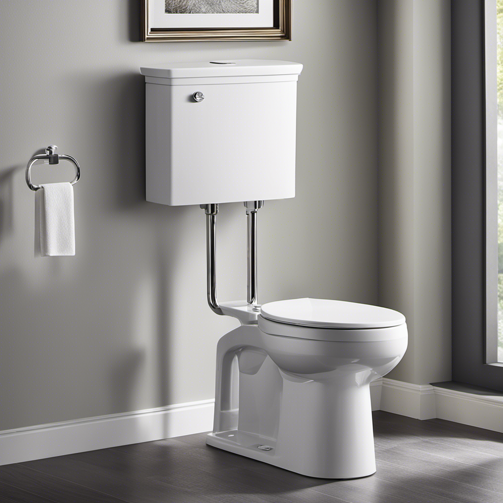 An image showcasing a side view of a comfort height toilet, emphasizing its taller stature compared to a standard toilet