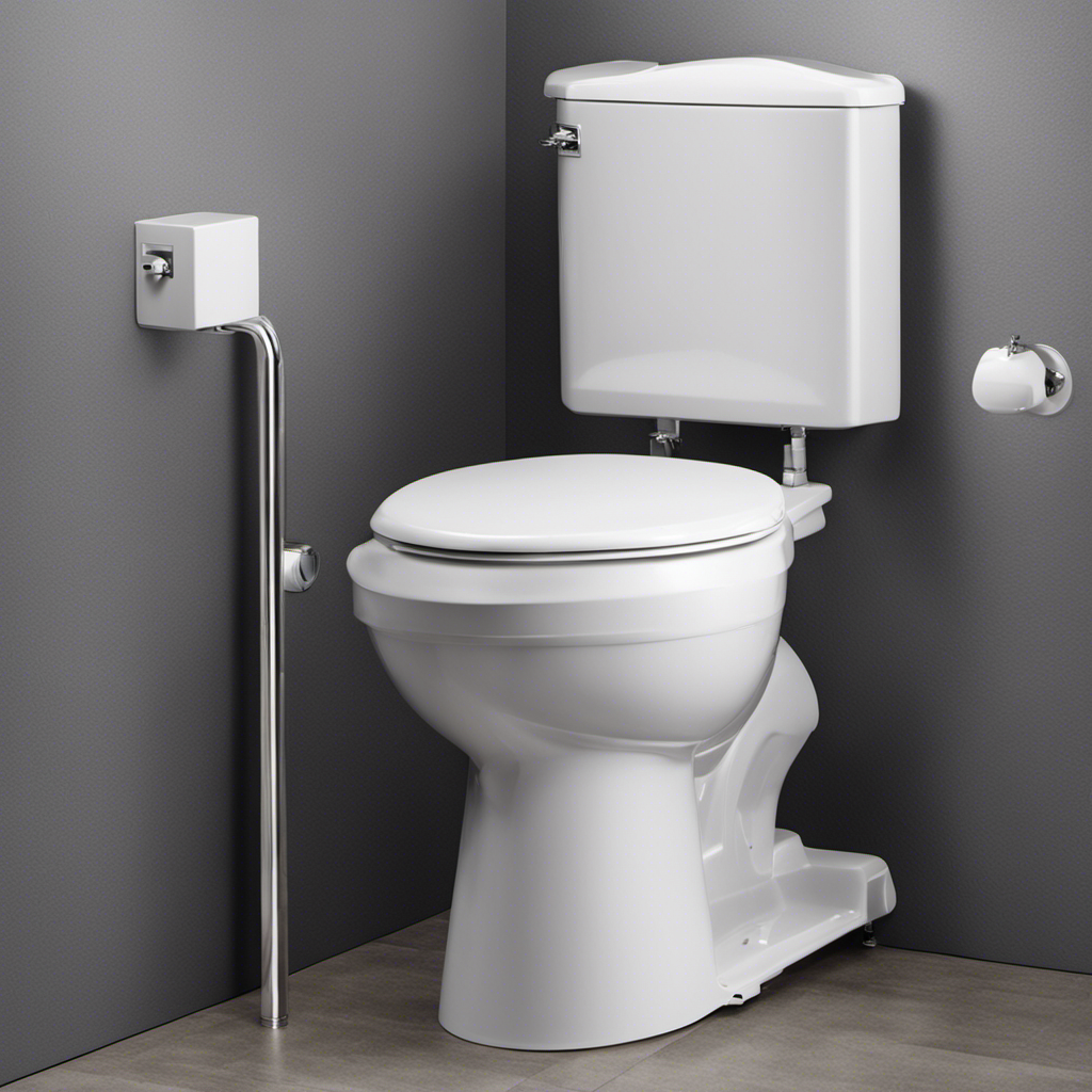 An image showcasing a spacious, elevated handicap toilet
