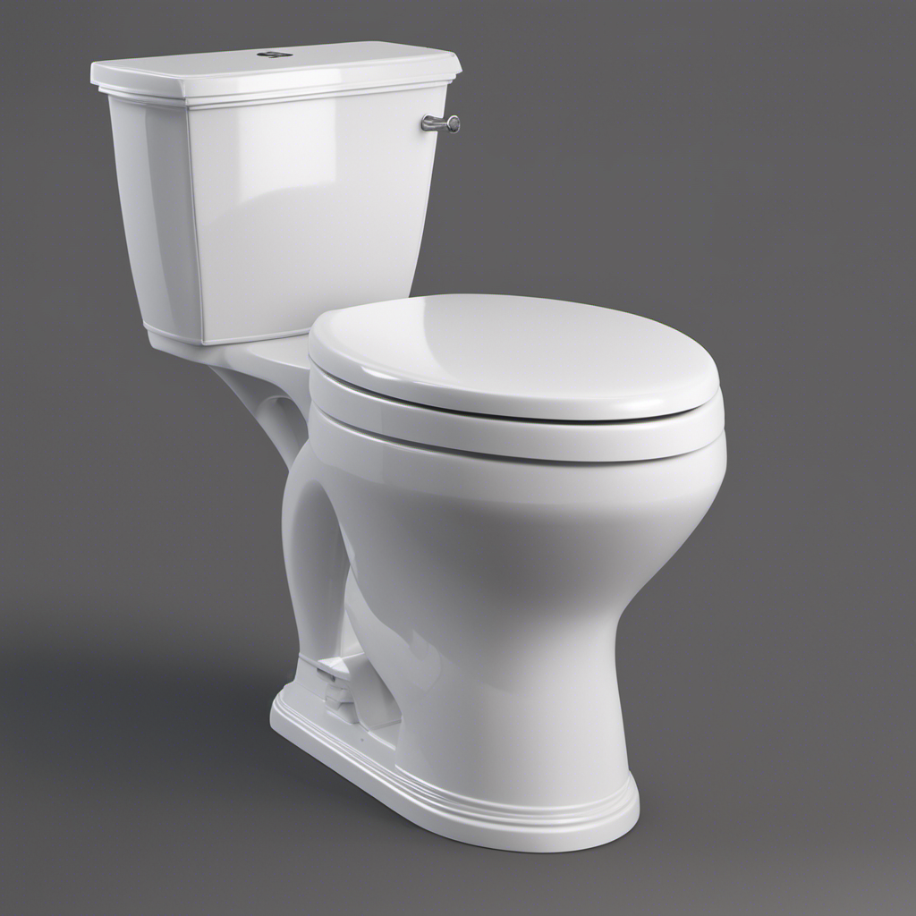An image showcasing a close-up view of a standard toilet, portraying its dimensions and proportions