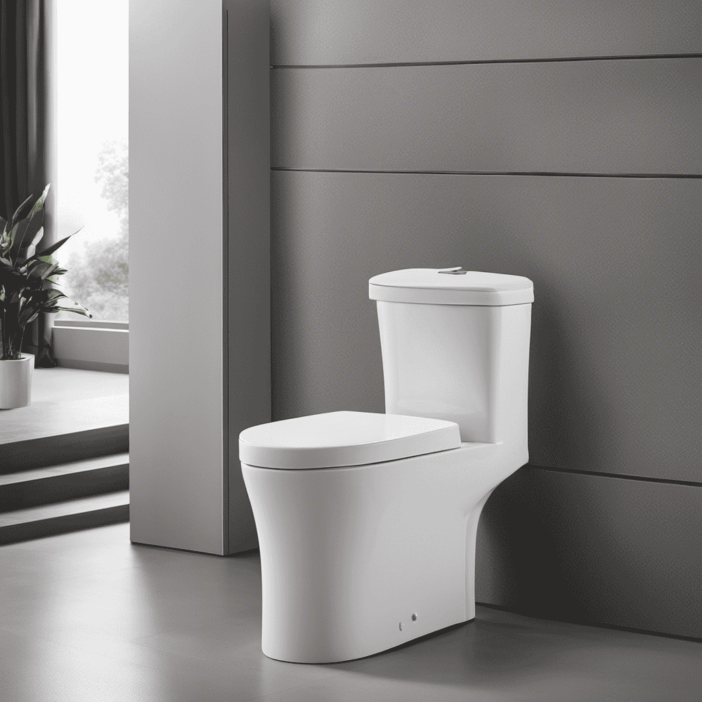 An image showcasing a close-up view of a standard toilet, emphasizing its dimensions and proportions