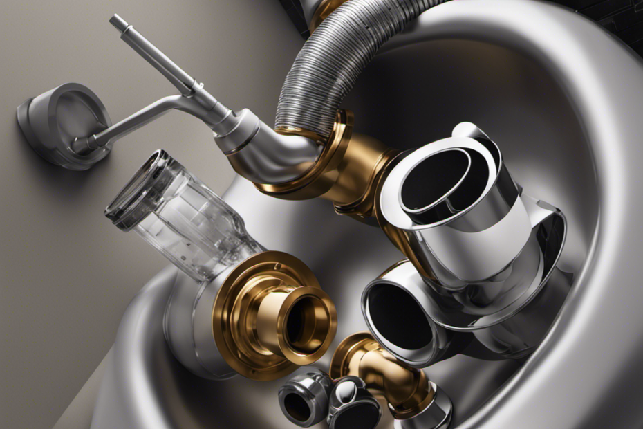 An image showcasing the different pipe sizes commonly used for toilet drains, featuring clear and distinct visuals of varying pipe diameters, lengths, and connections, highlighting the importance of choosing the correct size