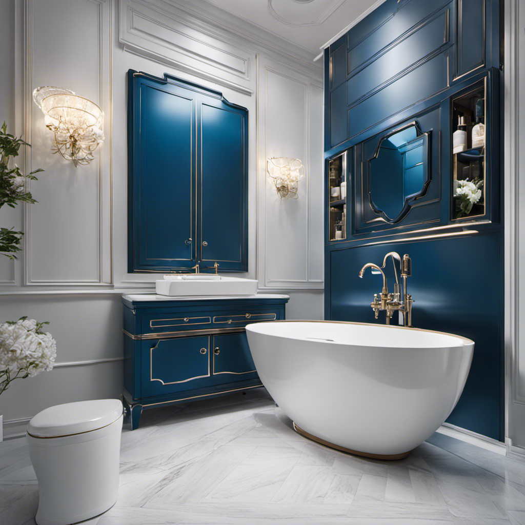 An image featuring a sparkling bathroom with pristine white tiles and a spotless toilet bowl