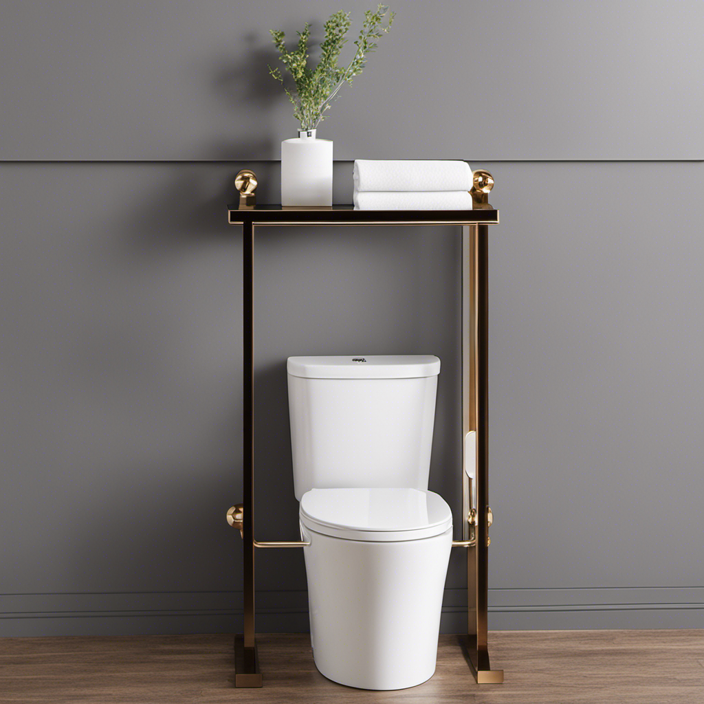 An image showcasing the ideal height for a toilet paper holder