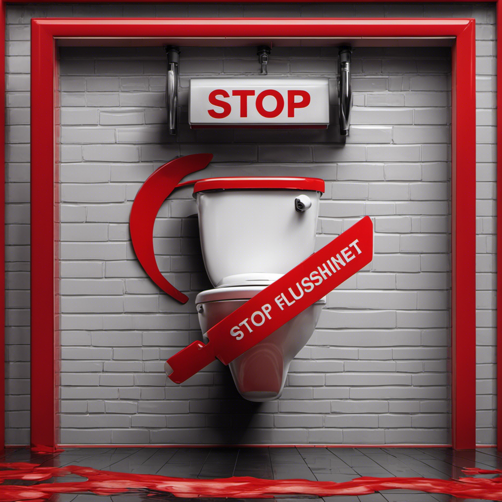 An image that captures the essence of a flushed toilet with a bright red "STOP" sign superimposed on it, symbolizing the prohibition of flushing after a drug test