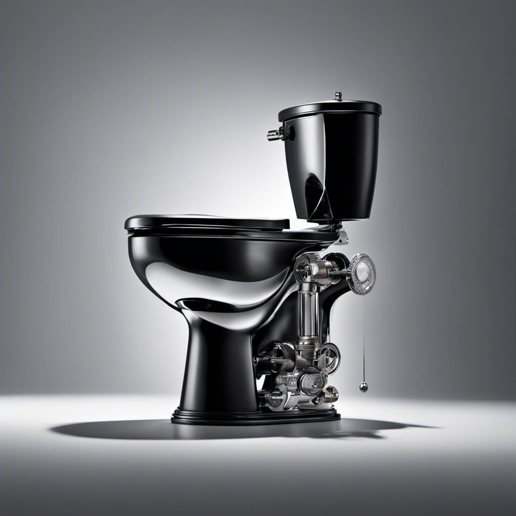 An image capturing the inner mechanisms of a toilet, showcasing a faulty flapper valve, water flowing relentlessly into the overflow tube, and an overwhelmed float valve struggling to maintain water levels