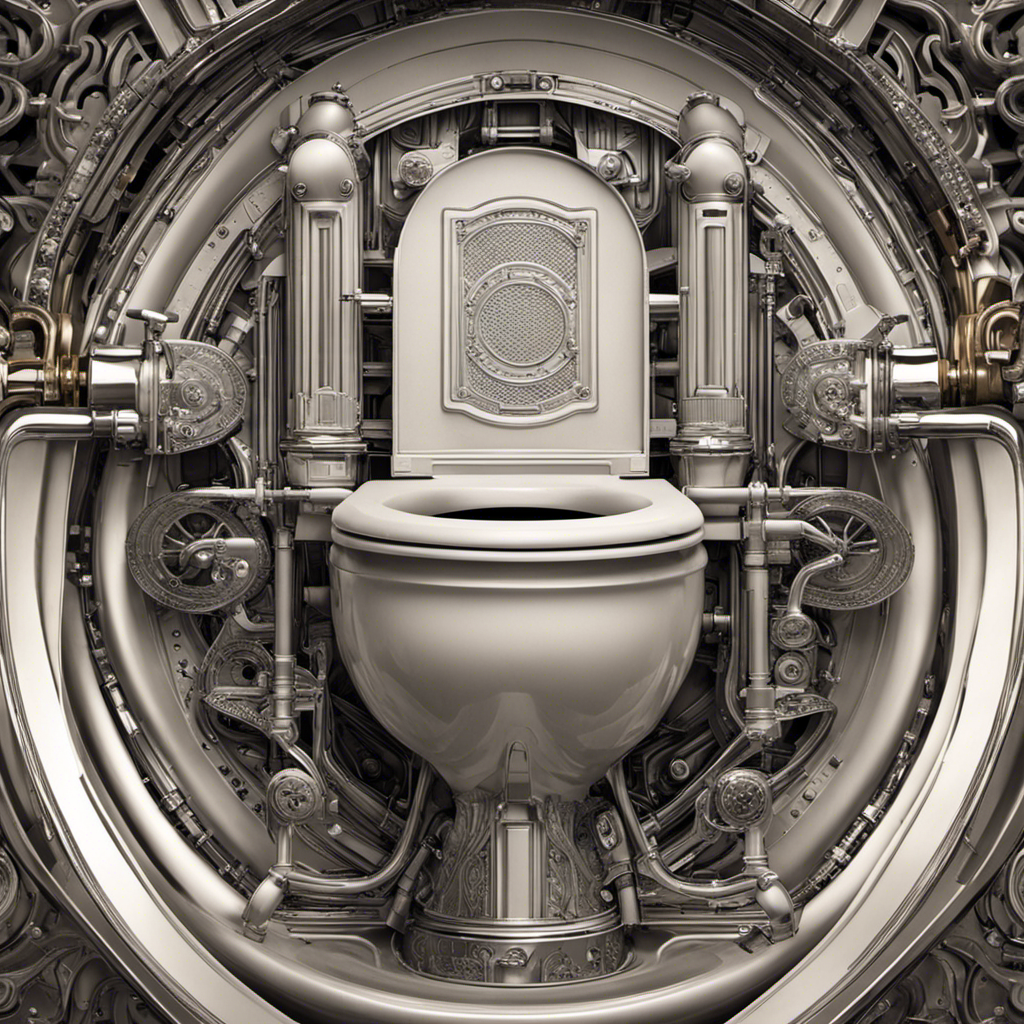 An image that showcases a close-up view of a toilet's internal mechanism