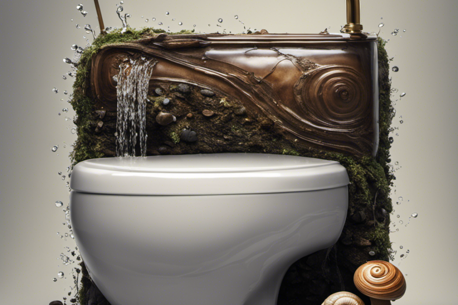 An image depicting a close-up view of a toilet tank with water trickling in at a snail's pace, illustrating the frustration of a slow-fill toilet