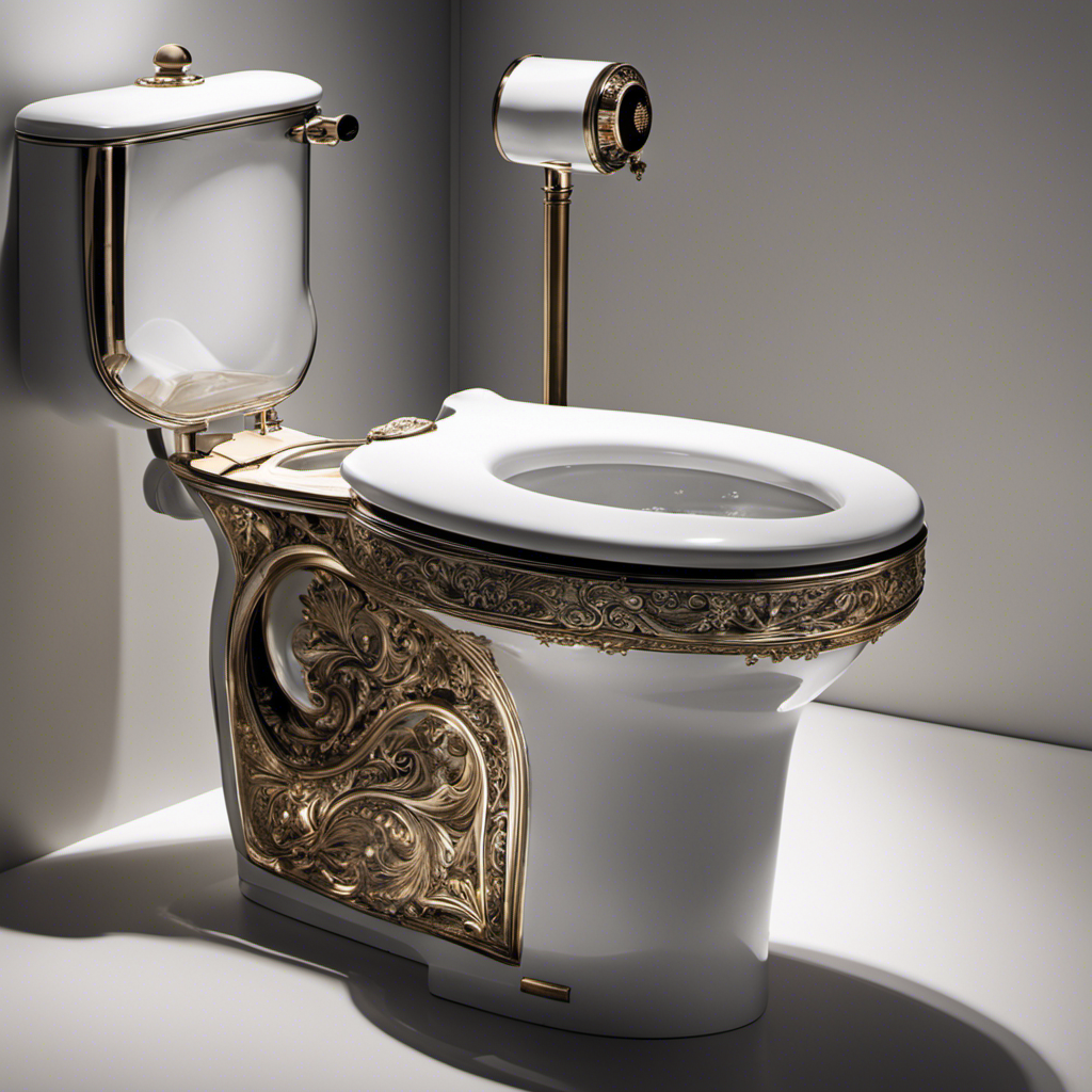 An image showcasing a toilet with water continuously flowing into the bowl, while the flush lever remains untouched